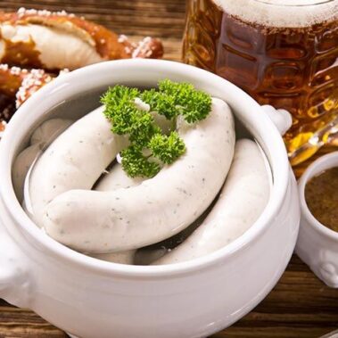 Münchner Weißwurst mit süßem Senf